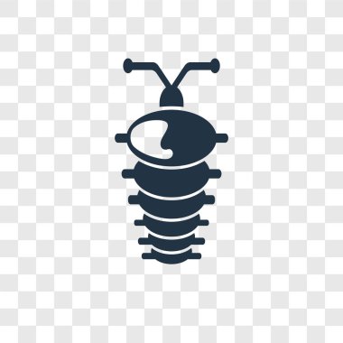 Saydam arka plan üzerinde eklem bacaklılar şeffaflık logo kavramı izole eklem bacaklılar vektör simgesi