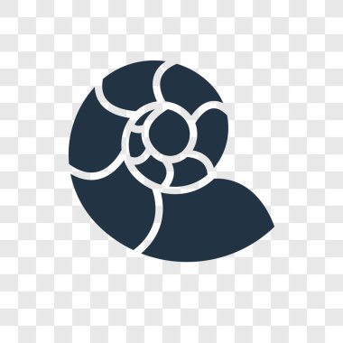 Saydam arka plan üzerinde fosil şeffaflık logo kavramı izole fosil vektör simgesi