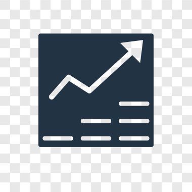 Saydam arka plan üzerinde büyüme şeffaflık logo kavramı izole büyüme vektör simgesi