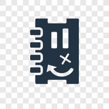 Saydam arka plan üzerinde strateji şeffaflık logo kavramı izole strateji vektör simgesi