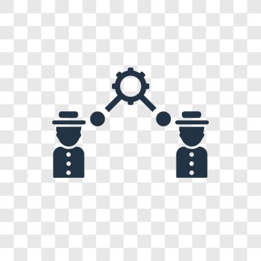 Saydam arka plan üzerinde ortak saydamlık logo kavramı izole ortak vektör simgesi