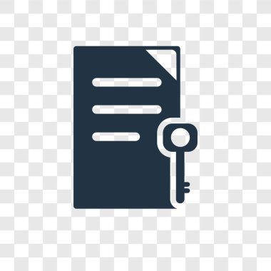 Saydam arka plan üzerinde anahtar şeffaflık logo kavramı izole anahtar vektör simgesi