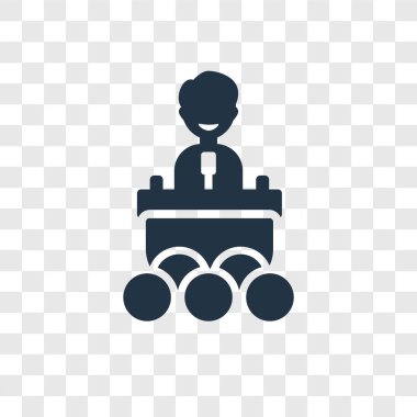 Saydam arka plan üzerinde konuşma şeffaflık logo kavramı izole konuşma vektör simgesi