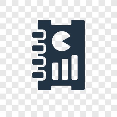 Saydam arka plan üzerinde rapor şeffaflık logo kavramı izole rapor vektör simgesi