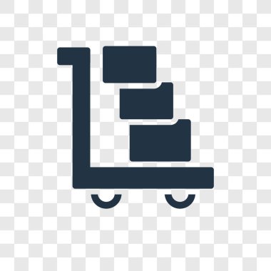 Saydam arka plan üzerinde lojistik şeffaflık logo kavramı izole lojistik vektör simgesi