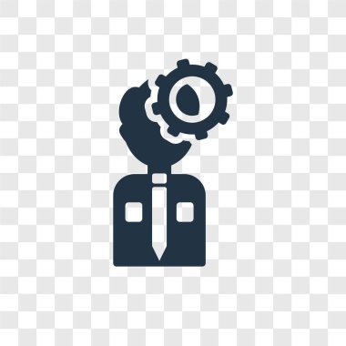 Saydam arka plan üzerinde strateji şeffaflık logo kavramı izole strateji vektör simgesi