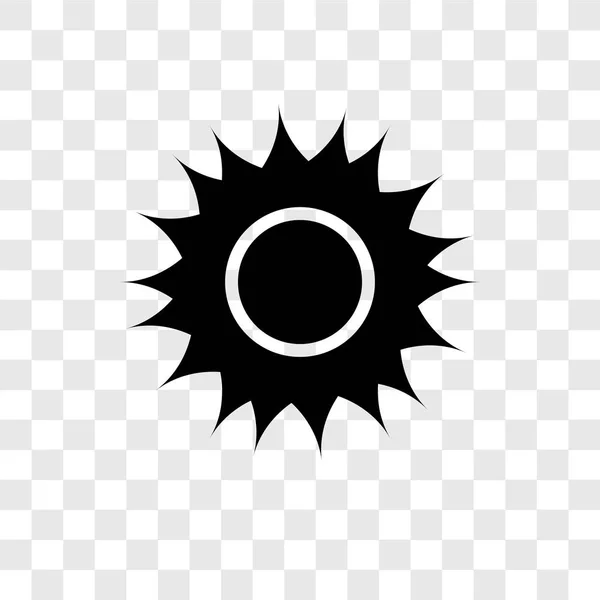 Słońce Wektor Ikona Białym Tle Przezroczystym Tle Koncepcja Logo Przejrzystości — Wektor stockowy
