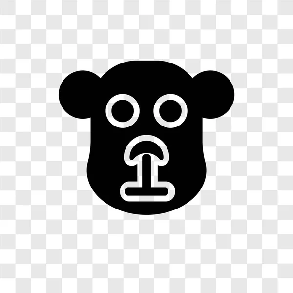 Monkey Vector Icono Aislado Sobre Fondo Transparente Concepto Logotipo Transparencia — Vector de stock