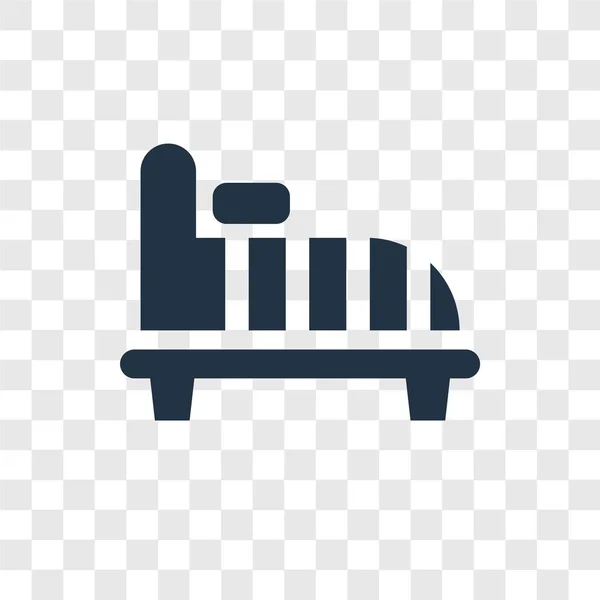 透明な背景 ベッド透過性ロゴのコンセプトで隔離ベッド ベクトル アイコン — ストックベクタ