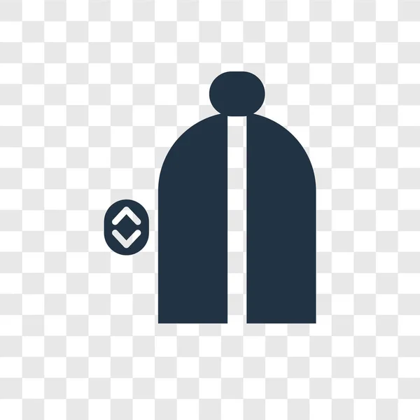 Ícone Vetor Elevador Isolado Fundo Transparente Conceito Logotipo Transparência Elevador — Vetor de Stock
