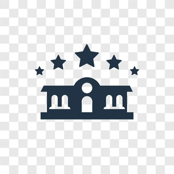 Векторний Значок Готелю Ізольовано Прозорому Фоні Концепція Логотипу Прозорості Готелю — стоковий вектор