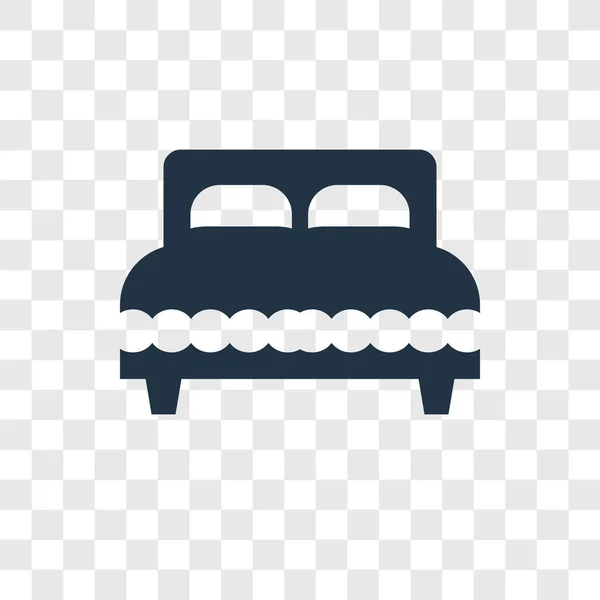 Saydam Arka Plan Üzerinde Yatak Şeffaflık Logo Konsepti Izole Yatak — Stok Vektör