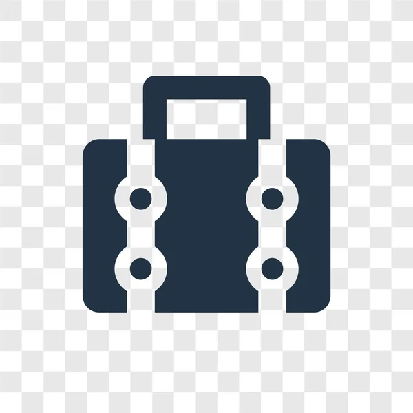 Bagage Vektor Ikonen Isolerad Transparent Bakgrund Bagage Öppenhet Logotyp Koncept — Stock vektor
