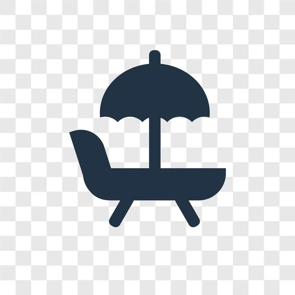 Icono Del Vector Hamaca Aislado Fondo Transparente Concepto Del Logotipo — Vector de stock