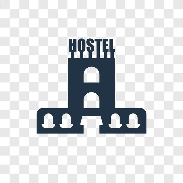 Hostel Vektor Symbol Isoliert Auf Transparentem Hintergrund Herberge Transparenz Logo — Stockvektor