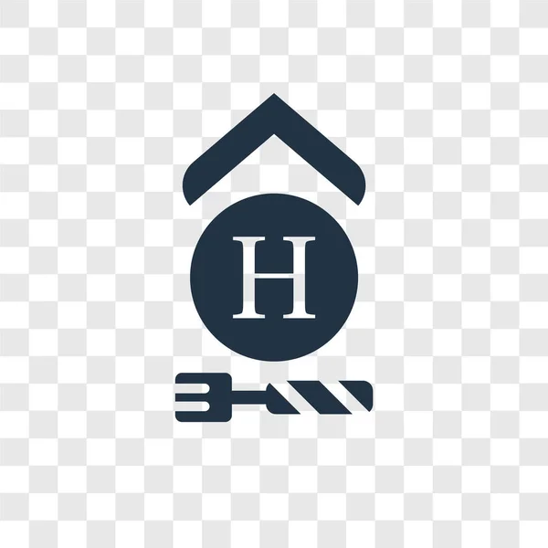 Векторний Значок Готелю Ізольовано Прозорому Фоні Концепція Логотипу Прозорості Готелю — стоковий вектор