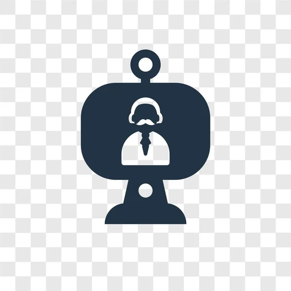 Векторна Іконка Відеоконференції Ізольована Прозорому Фоні Концепція Логотипу Прозорості Відеоконференції — стоковий вектор