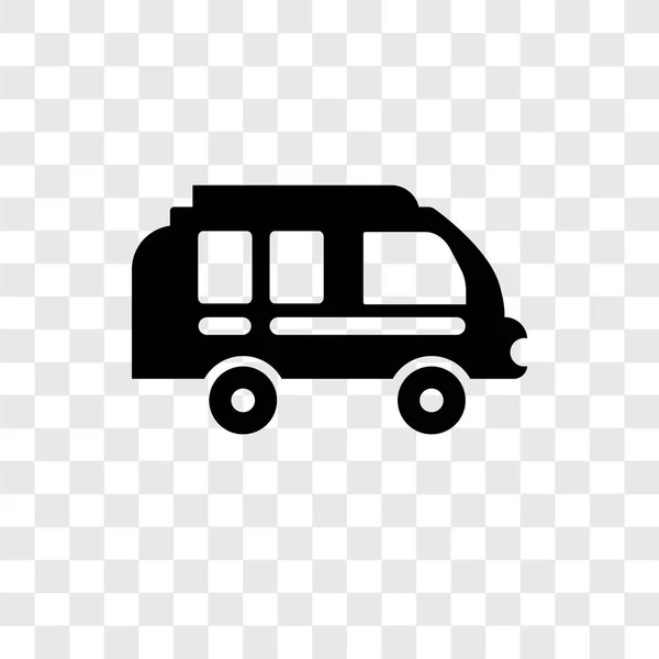 Camper Van Vector Icon Isolated Transparent Background Camper Van Transparency — Stock Vector