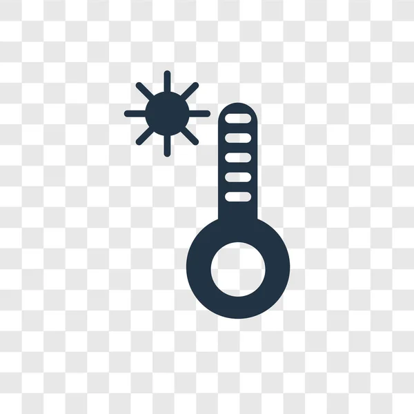 透明な背景 温度透過性ロゴのコンセプトに分離された温度ベクトル アイコン — ストックベクタ
