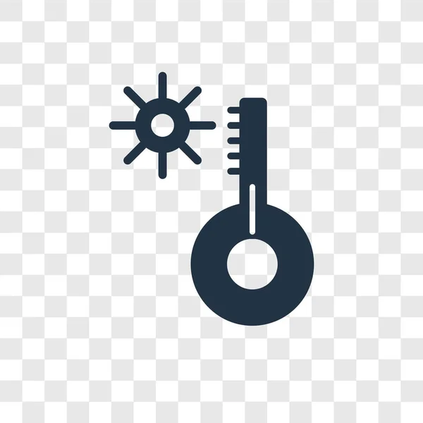 Icona Vettoriale Temperatura Isolata Sfondo Trasparente Concetto Logo Trasparenza Temperatura — Vettoriale Stock