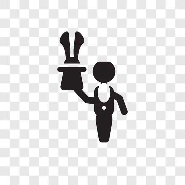 魔術師男ベクトルのアイコンが透明な背景 魔術師男透過性ロゴのコンセプトに分離 — ストックベクタ