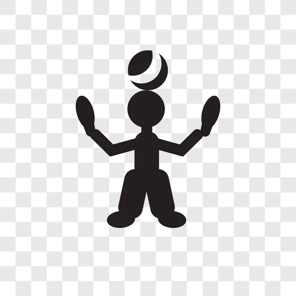 Jongleur Mann Vektor Symbol Isoliert Auf Transparentem Hintergrund Jongleur Mann — Stockvektor