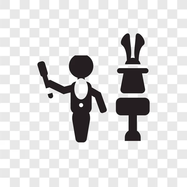 魔術師男ベクトルのアイコンが透明な背景 魔術師男透過性ロゴのコンセプトに分離 — ストックベクタ