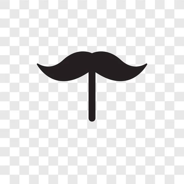 Icône Vectorielle Moustache Isolée Sur Fond Transparent Concept Logo Moustache — Image vectorielle