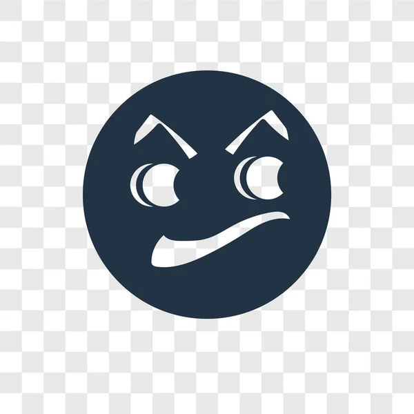 Angry Icona Vettoriale Isolato Sfondo Trasparente Angry Concetto Logo Trasparenza — Vettoriale Stock