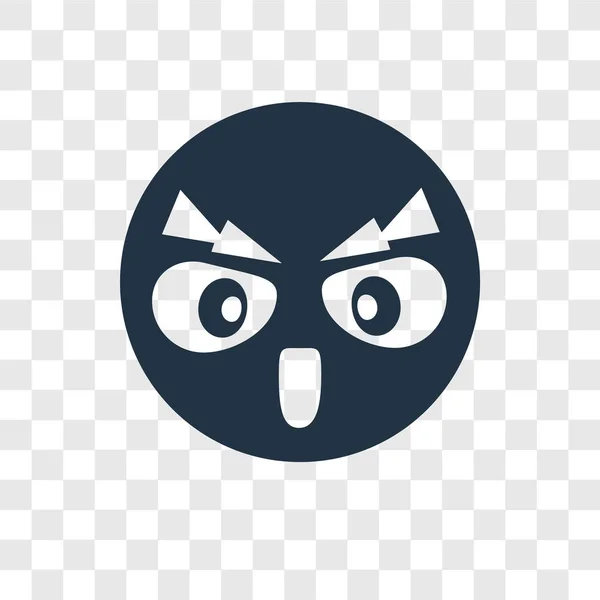 Saydam Arka Plan Üzerinde Kızgın Şeffaflık Logo Kavramı Izole Kızgın — Stok Vektör