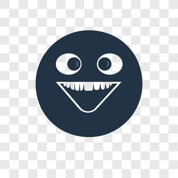 幸せな幸せな透過性ロゴのコンセプト 透明な背景に分離されたベクトルのアイコン — ストックベクタ