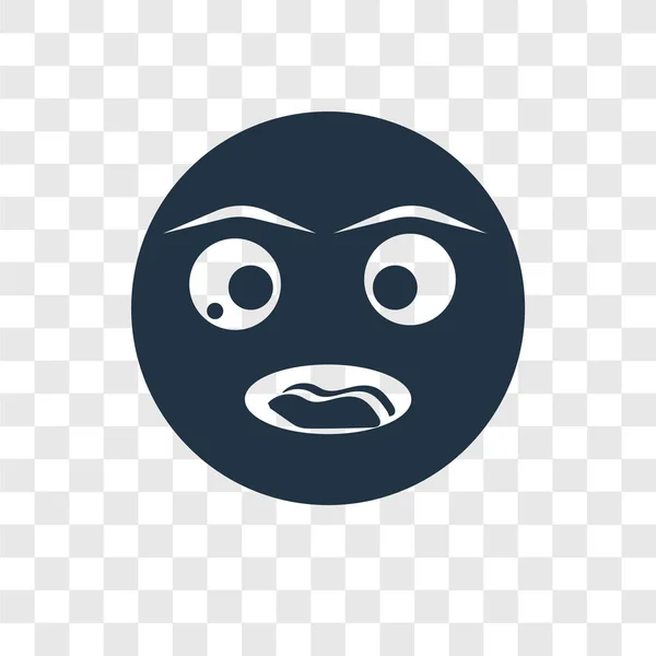 Saydam Arka Plan Üzerinde Kızgın Şeffaflık Logo Kavramı Izole Kızgın — Stok Vektör