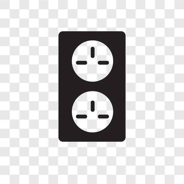 Socket Vector Pictogram Geïsoleerd Transparante Achtergrond Socket Transparantie Logo Concept — Stockvector