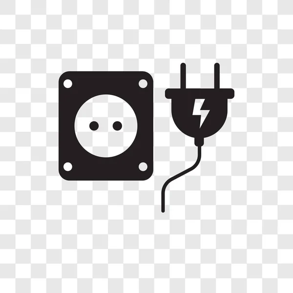 Socket Vector Pictogram Geïsoleerd Transparante Achtergrond Socket Transparantie Logo Concept — Stockvector