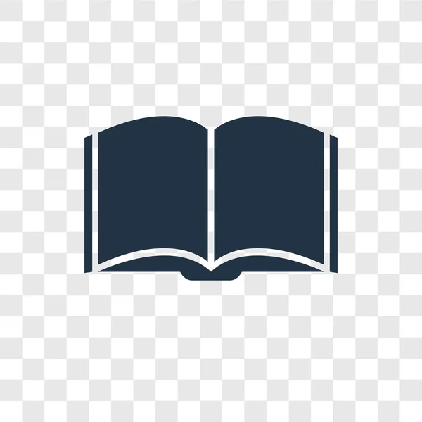 Icona Vettoriale Del Libro Aperto Isolata Sfondo Trasparente Concetto Logo — Vettoriale Stock