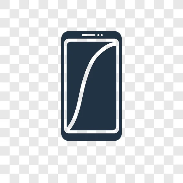 Ícone Vetor Smartphone Isolado Fundo Transparente Conceito Logotipo Transparência Smartphone — Vetor de Stock