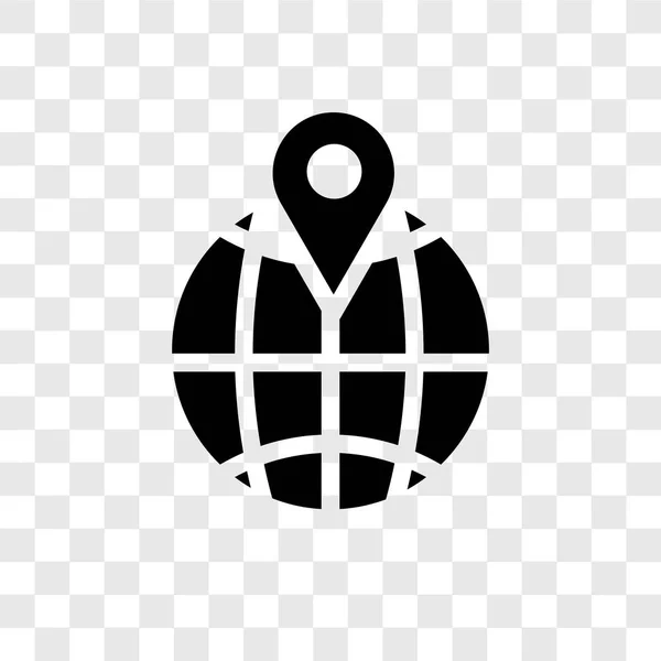Saydam Arka Plan Üzerinde Dünya Çapında Şeffaflık Logo Kavramı Izole — Stok Vektör