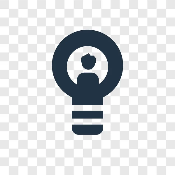 Idea Vector Icon Isolated Transparent Background Idea Transparency Logo Concept — Stock Vector