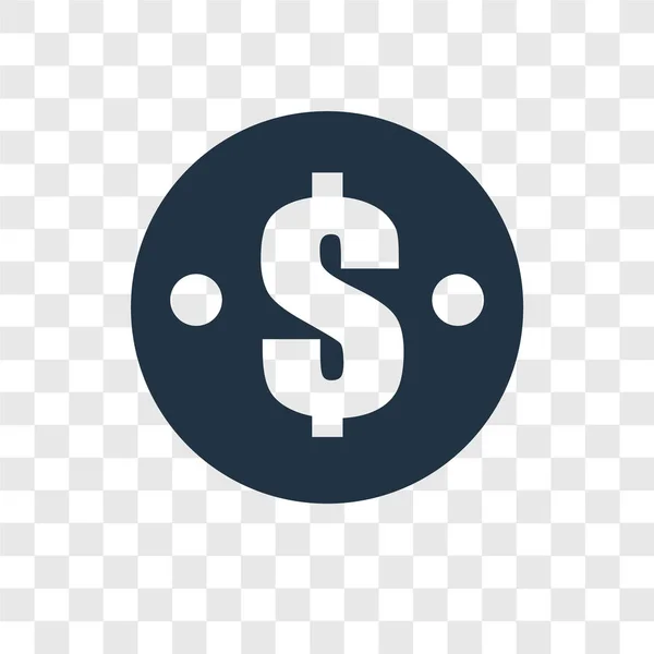Icône Vectorielle Dollar Isolée Sur Fond Transparent Concept Logo Transparence — Image vectorielle
