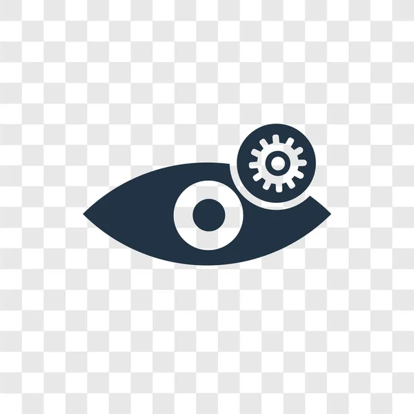 Icona Vettoriale Occhio Isolato Sfondo Trasparente Concetto Logo Trasparenza Occhio — Vettoriale Stock