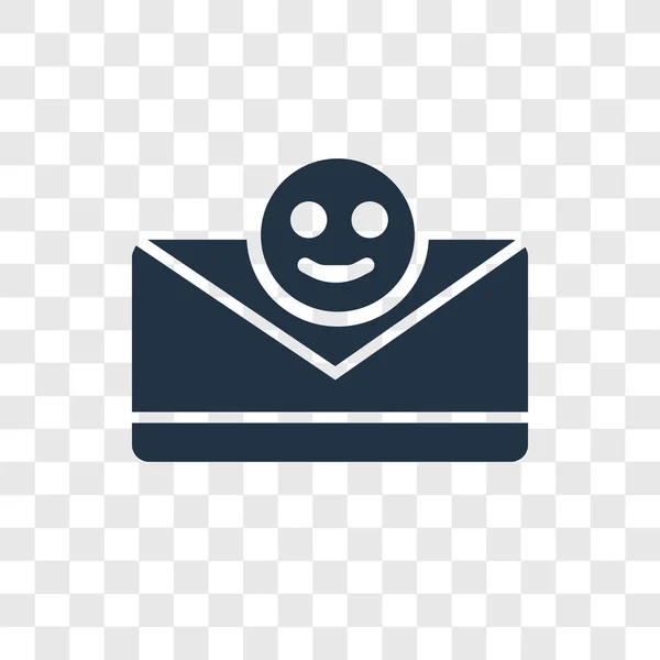 Ícone Vetor Mail Isolado Fundo Transparente Conceito Logotipo Transparência Mail — Vetor de Stock
