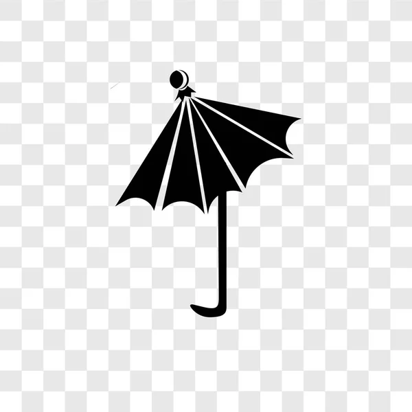 伞矢量图标隔离在透明背景 伞透明度徽标概念 — 图库矢量图片