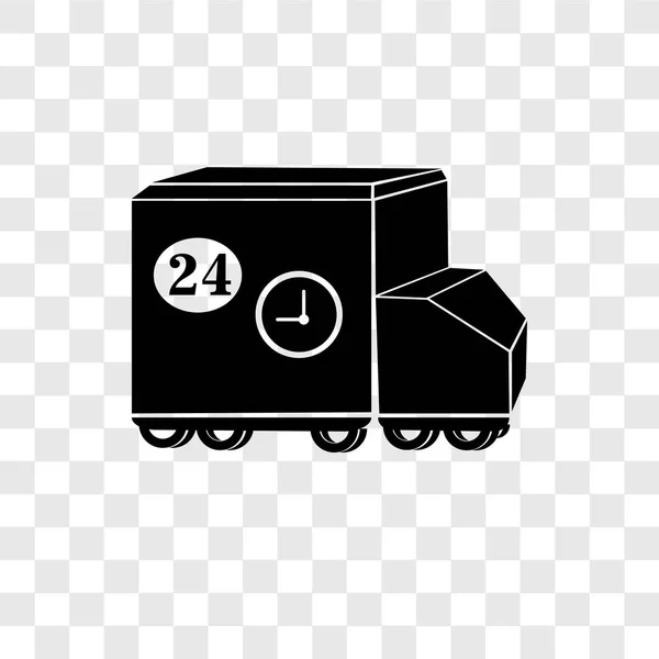 Lieferwagen Vektor Symbol Isoliert Auf Transparentem Hintergrund Lieferwagen Transparenz Logo — Stockvektor
