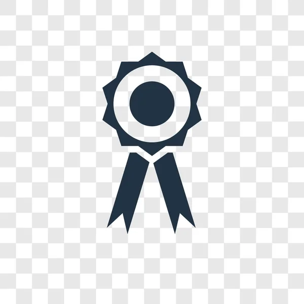 Saydam Arka Plan Üzerinde Ödülü Şeffaflık Logo Kavramı Izole Ödülü — Stok Vektör