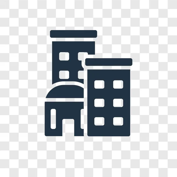 Будівельний Вектор Ізольовано Прозорому Фоні Концепція Логотипу Прозорості Будівлі — стоковий вектор