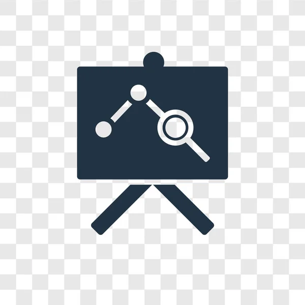 Prezentace Vektorové Ikony Izolované Průhledné Pozadí Koncept Prezentace Loga Průhlednost — Stockový vektor