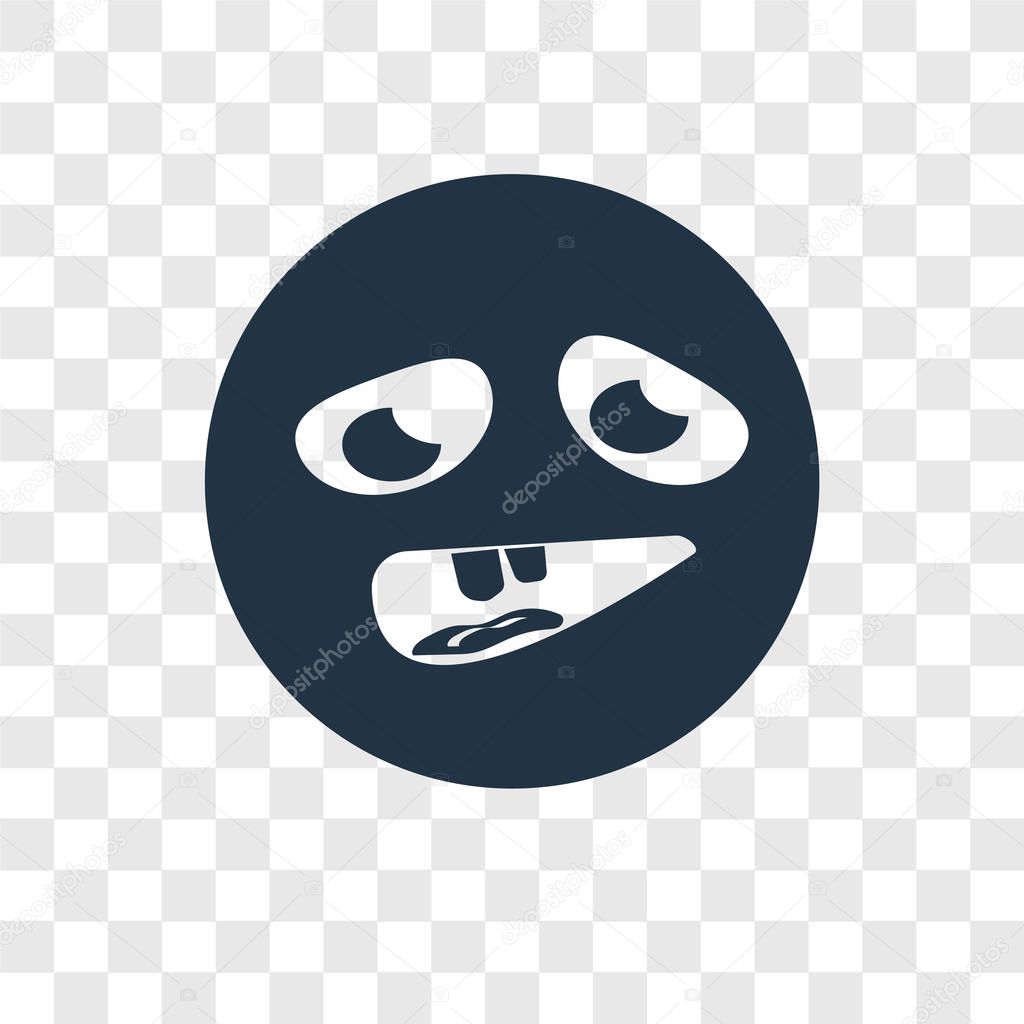 Crazy vector icon isolated on transparent background, Crazy transparency logo concept