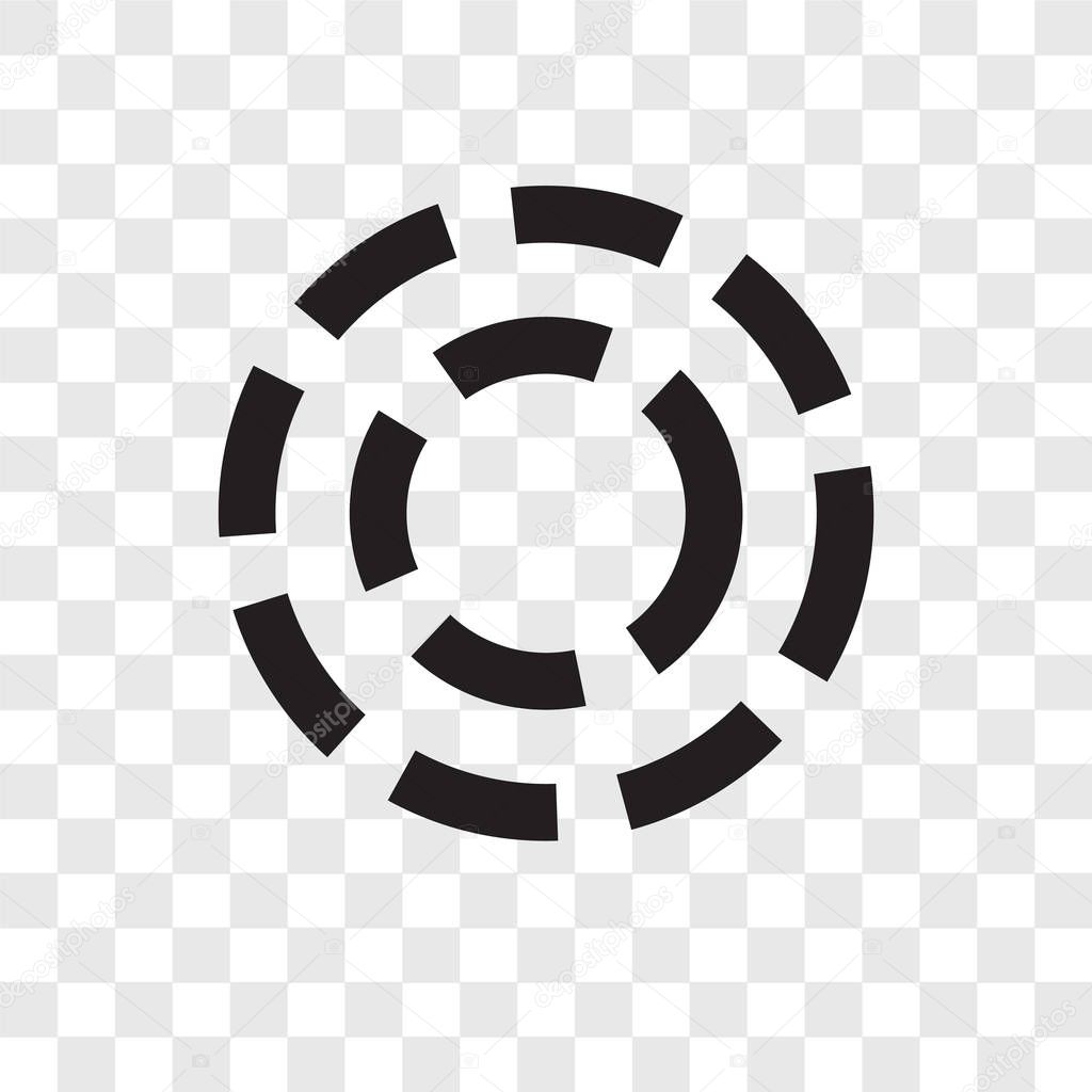 Circle vector icon isolated on transparent background, Circle transparency logo concept