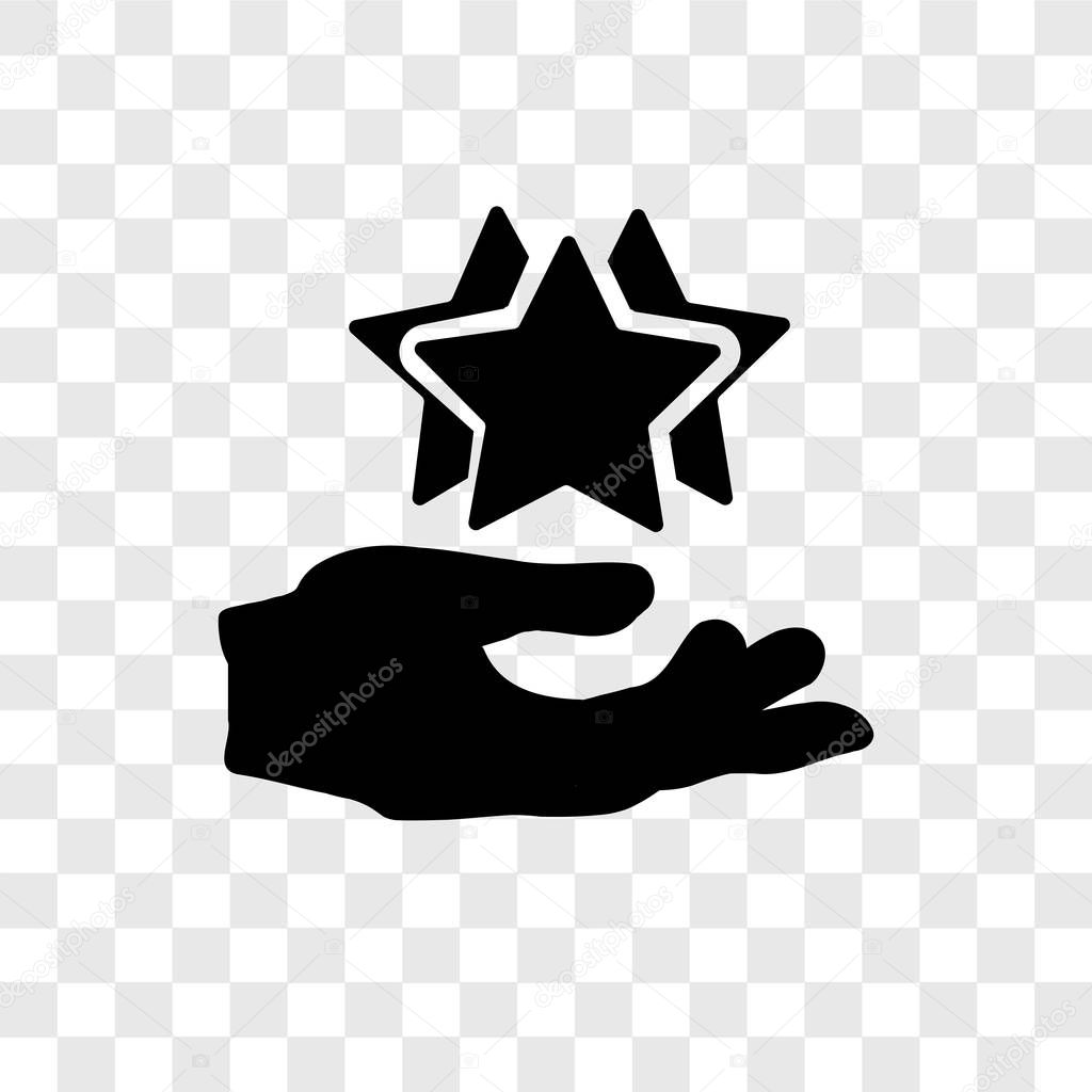 Rating vector icon isolated on transparent background, Rating transparency logo concept