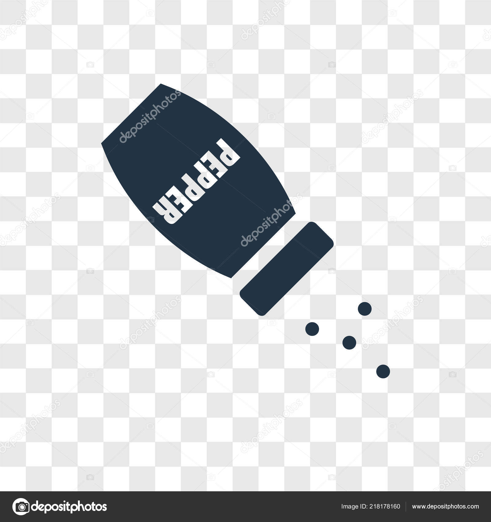 コショウのトレンディなデザイン スタイルのアイコン コショウのアイコンが透明な背景に分離します コショウの Web サイト アプリ ベクトル アイコン シンプルでモダンなフラット記号 ストックベクター C Topvectorstock